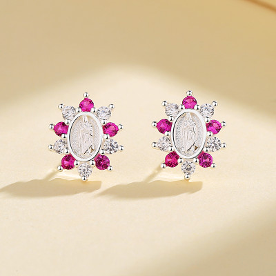 Jewelry Wholesalers | Handmade Colorful Aaa Cubic Zirconia | Flower Stud Earrings 925 Sterling Silver For Women