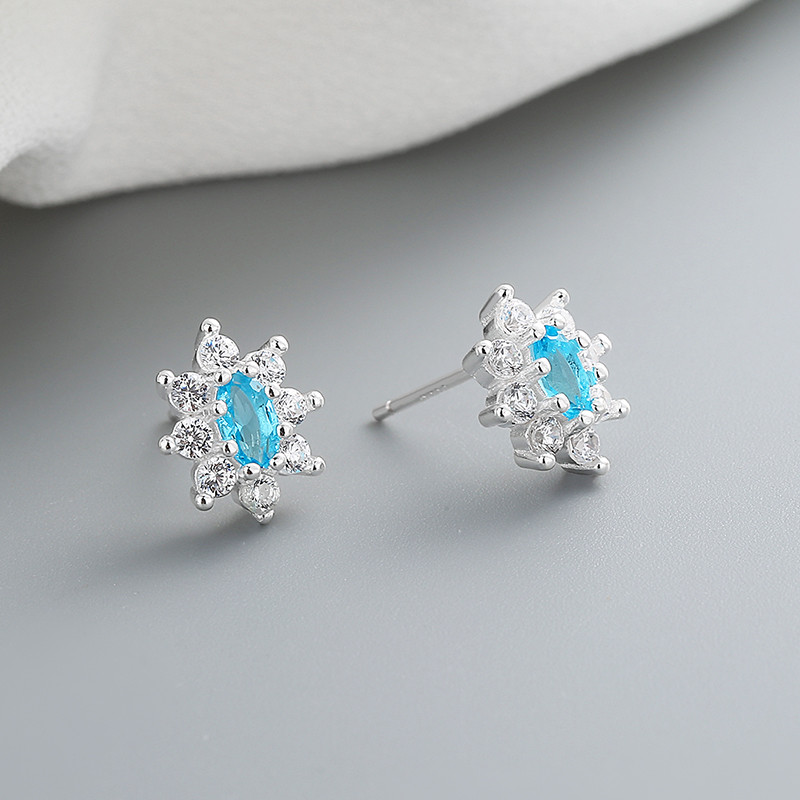 CZ Monarch Butterfly Stud Earrings 