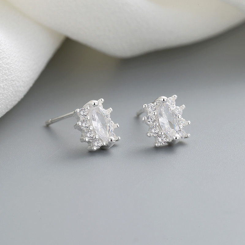 CZ Monarch Butterfly Stud Earrings 