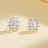 Joyas de aretes de moda al por mayor | Diamantes clásicos de circonita cúbica | Pendiente Mujer Plata de Ley 925
