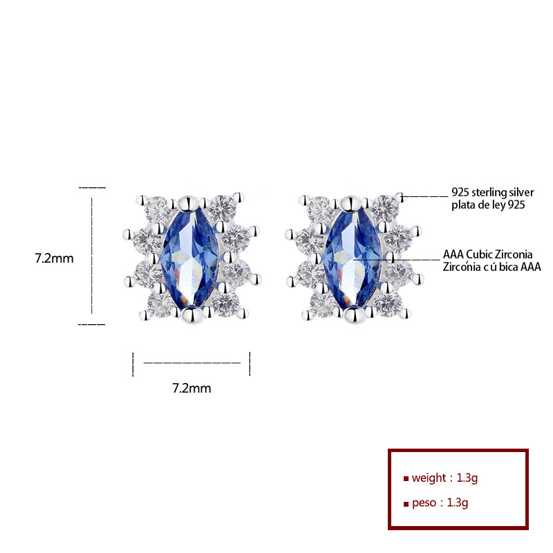 CZ Monarch Butterfly Stud Earrings 