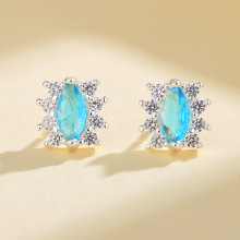 Wholesale Fashion Earring Jewelry | Classic Cubic Zirconia Diamonds | Women Silver Stud Earring 925 Sterling