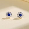 Wholesale Silver Jewelry Fashion | Women Colorful Stud Earring | Cz Cubic Zirconia Silver 925