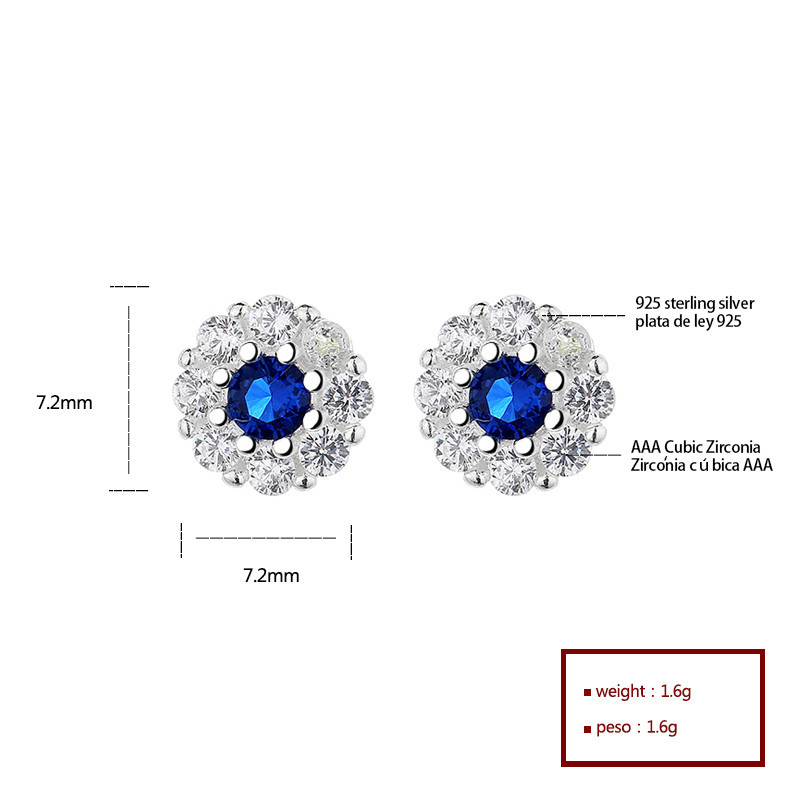 CZ Monarch Butterfly Stud Earrings 