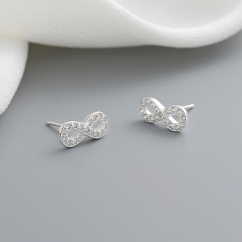 Fashion Women Cubic Zirconia Plated Jewelry | 925 Unlimited Cross Stud Earrings Sterling Silver For Ladies