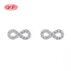 Fashion Women Cubic Zirconia Plated Jewelry | 925 Unlimited Cross Stud Earrings Sterling Silver For Ladies