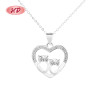Long Chain Heart Shaped Owl | 925 Sterling Silver Plated Necklace | Aaa Cubic Zirconia Zircon Jewelry For Women