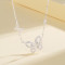 Women Fashionable Cubic Zirconia Jewelry | Sterling Silver Butterfly Pendant Necklace For Silver Plated