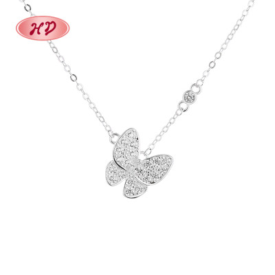 Hot Sale Silver Pendant | Sterling Silver Initial Long Chain Butterfly Necklaces For Women