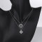Luxury S925 Sterling Silver Jewelry | Heart Shaped Four Leaf Clover Double Necklace Pendant Silver