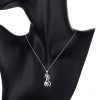 Venta al por mayor Collares con nombre personalizados | Collar de cadena con incrustaciones de circón Aaa y plata de ley 925 de doble jirafa para niñas