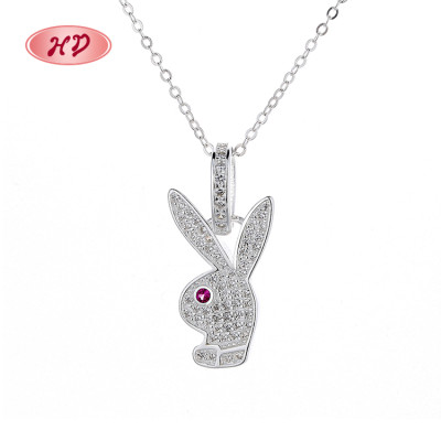 2023 New S925 Red Aaa Cubic Zirconia | Zodiac Rabbit Necklace Sterling Silver For Women