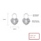 Fashion High Quality | Heart-Shaped Lock Zircon | 925 Sterling Silver Studs Earring | For Ladies Jewelry