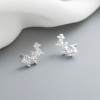 Fashion Earings 925 Sterling Silver Stud | Bulk Cz Sterling Silver Gemstone Stud Earings | For Women