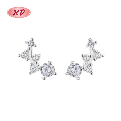 Fashion Earings 925 Sterling Silver Stud | Bulk Cz Sterling Silver Gemstone Stud Earings | For Women
