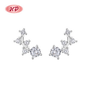 Fashion Earings 925 Sterling Silver Stud | Bulk Cz Sterling Silver Gemstone Stud Earings | For Women