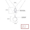 Colgante Stirling Mujer Plata | Colgantes de collares dobles de cadena simple esterlina para joyería