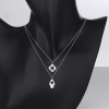 Hot Sale Women Silver Plated Pendant | Silver 925 Silver Jewelry | Large Double Necklace Chain Pendant  Daily Wear