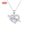 Wholesale Fashion Luxury | Aaa Zircon 925 Cupid Heart Sterling Silver Necklace | Fine Gemstone For Women