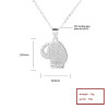 moda Linda plata Aaa Cubic Zirconia | Collar de cadena de elefante de plata de ley 925 colgante joyería de mujer