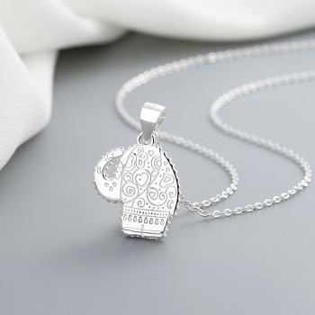 Fashion Cute Silver Aaa Cubic Zirconia | 925 Sterling Silver Elephant Chain Necklace Pendant Women Jewelry