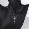 Boho 925 Sterling Silver Cubic Zirconia Pendant | Long Silver Four Leaf Clover Key Multilayer Necklaces For Women