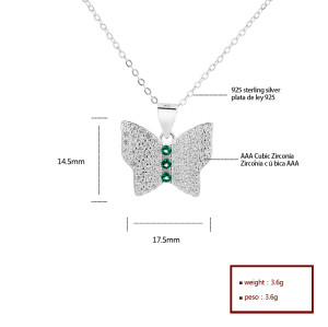 Envío gratis Advanced Aaa Zircon | Collar de joyería de plata 925 de mariposa para mujer