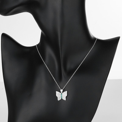 Free Shipping Advanced Aaa Zircon | Butterfly 925 Silver Jewelry Necklace For Women