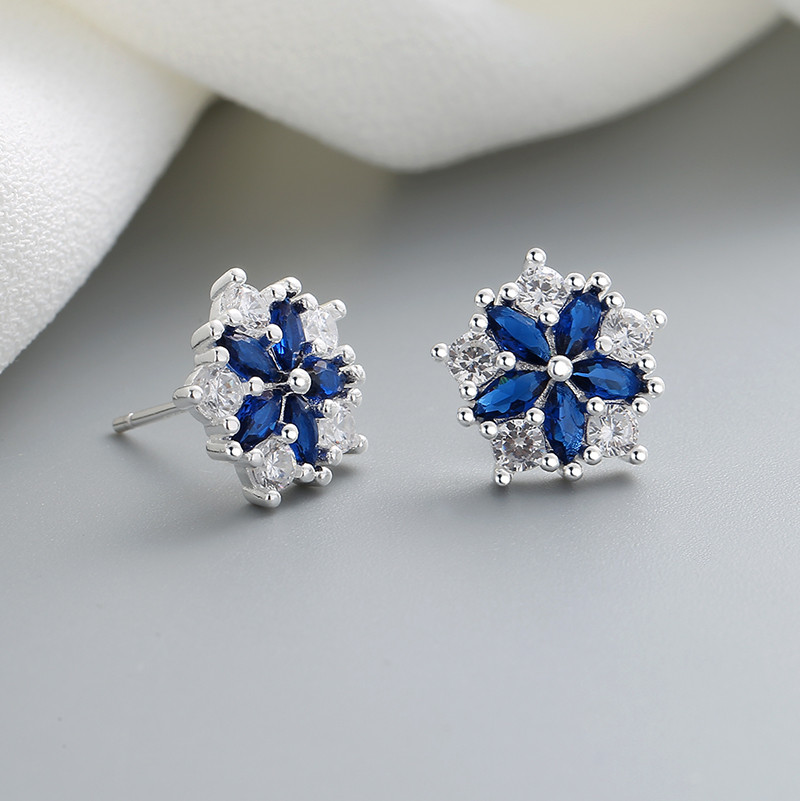 CZ Monarch Butterfly Stud Earrings 