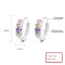 Fashion Sliver Plated Jewelry | Non Tarnish Large Multicolour Cz Cubic Zirconia | Women 925 Silver Hoop Huggie Earrings