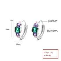 Hot Sale Handmade Piercing Earings | Colored Aaa Cubic Zirconia 925 Sterling | Silver Huggies Hoop Earrings For Women