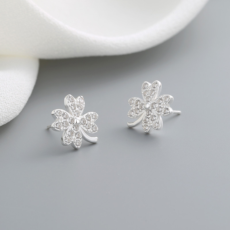 CZ Monarch Butterfly Stud Earrings 