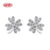 2023 Trend Four Leaf Clover Zircon | 925 Sterling Silver Stud Earring | For Ladies Jewelry Fashionable