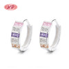 Wholesales Fine Jewelry | Small Colourful Aaa Cubic Zirconia | S925 Sterling Post Silver Earrings Stamped For Women