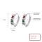 Women Wedding Bride Jewelry | Moonstone Colored Zircon | S925 Sterling Silver Moissanite Huggies Earrings