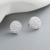 Wholesale Jewelry Supplier Women Fine Handmade Square Aaa Cubic Zirconia Sterling Silver Stud Earring S925