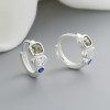 2023 Fashion Bridal Jewelry | Large Cubic Zirconia Hoop Earrings Silver Plated | S925 Sterling Silver Earrings For Women