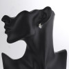 Joyería nupcial de moda 2023 | Pendientes de aro grandes con circonitas cúbicas bañados en plata | Pendientes de plata esterlina S925 para mujer