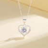2023 Sterling Silver 925 Fine Chain | Heart Shaped Zircon Pendants Necklace