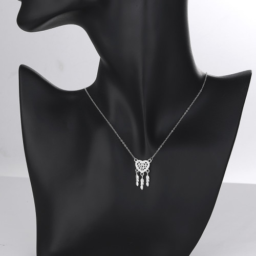 Fashion Jewelry 925 Sterling | Pure Silver Cross Chain Necklace | Dream Catcher Pendant For Women