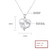 Joyería personalizada Plata de ley 925 Inoxidable | Collar con colgante de moissanita con forma de corazón y cadena cruzada para mujer y mamá