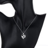 Joyería personalizada Plata de ley 925 Inoxidable | Collar con colgante de moissanita con forma de corazón y cadena cruzada para mujer y mamá