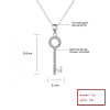 Envío Gratis llave circular plateada | Collar de joyería de mujer Moissanite | Collares de plata de ley S925 para mamá