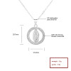 Zirconia 925 Sterling Silver Round Pendant Necklace For Ladies Jewellery