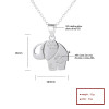 2023 Fashion Plated Silve Stainless Steel | Sterling Silver Elephant Pendant Necklaces Supplier