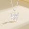 Wholesale Luxury Fashion Microinlay | Aaa Zircon Curb Chain Butterfly Necklace | S925 Sterling Silver For Woman