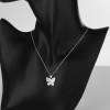 Wholesale Luxury Fashion Microinlay | Aaa Zircon Curb Chain Butterfly Necklace | S925 Sterling Silver For Woman
