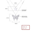 Wholesale Vintage Bulk 3A Zirconia | 925 Sterling Silver Double Layer Butterfly Pendant | Necklaces For Charm Women Jewlery