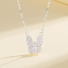 Venta al por mayor Fashiona Aaa Zirconia | La plata esterlina 925 encanta los collares pendientes de la mariposa para la joyería