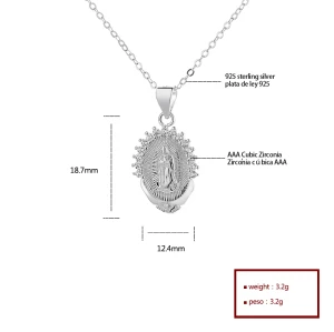 Custom Free Shipping S925 Carve Aaa Micro Inserted Zircon Birthstone Sterling Silver Women Pendant